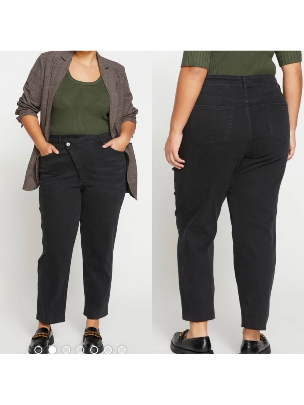 Universal Standard Katie High Rise Crossover Jeans - Broken Black
